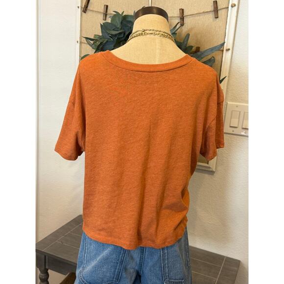 UNIVERSITY OF TEXAS UT Longhorns Cropped Tee T-Shirt L Gameday Collegiate NCAA - Picture 3 of 6